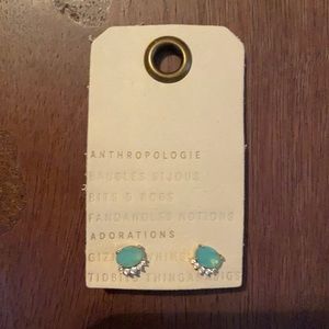 Anthropologie turquoise studs - never worn